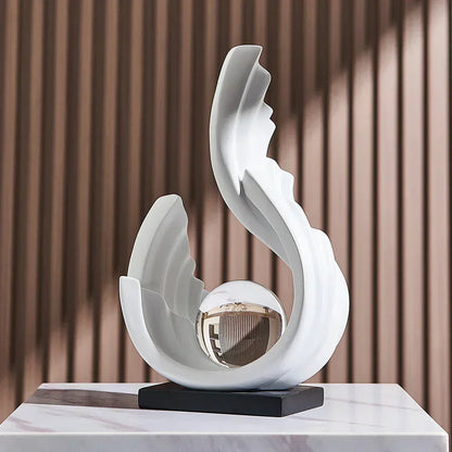 Ethereal Flow glazen ornament met elegant ontwerp voor moderne woondecoratie