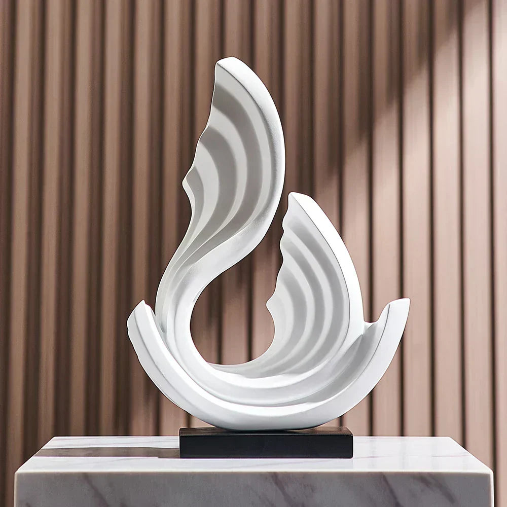 Ethereal Flow glazen ornament met elegant ontwerp voor moderne woondecoratie