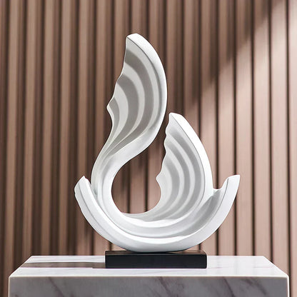 Ethereal Flow glazen ornament met elegant ontwerp voor moderne woondecoratie