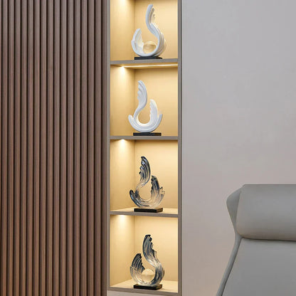 Ethereal Flow glazen ornament met elegant ontwerp voor moderne woondecoratie
