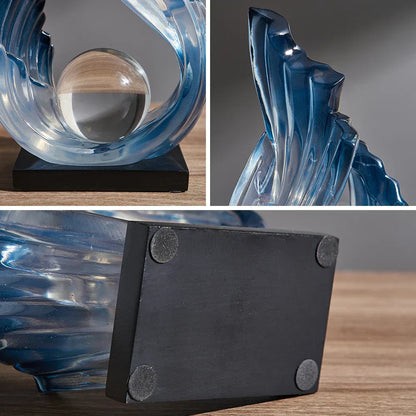 Ethereal Flow glazen ornament met elegant ontwerp voor moderne woondecoratie