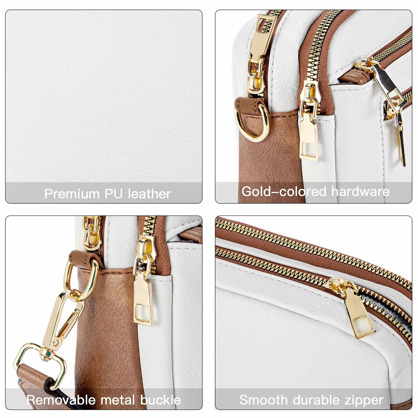 Evelien Dames Schoudertas Multi Zip Crossbody