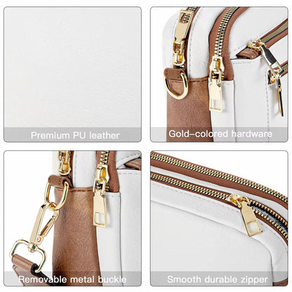 Evelien Dames Schoudertas Multi Zip Crossbody