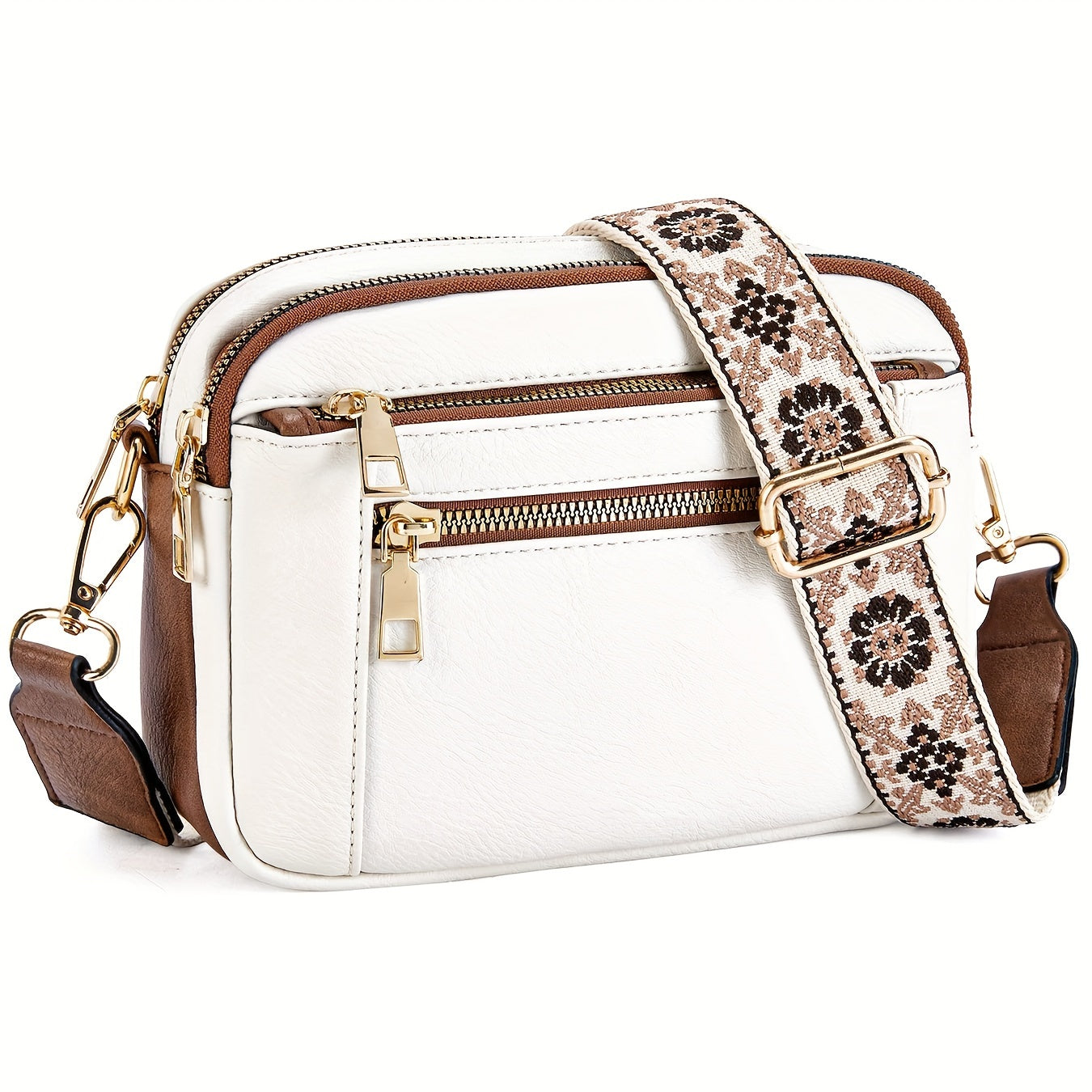Evelien Dames Schoudertas Multi Zip Crossbody