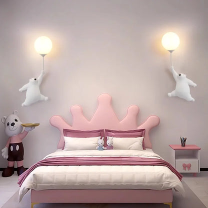 FairyGlow Kinder Cartoon Wandlamp met 3D Maan Nachtlicht