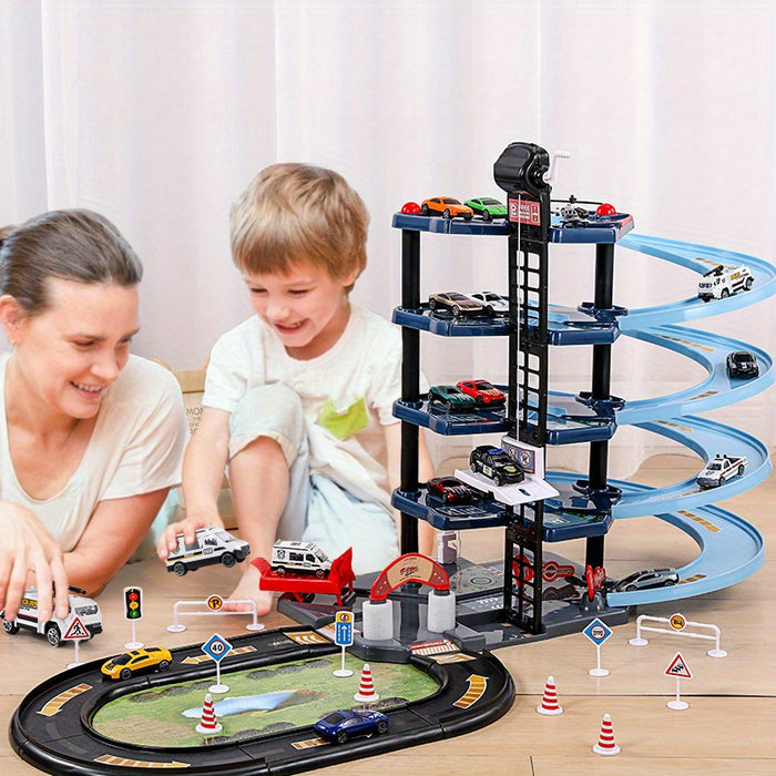 FirePark Meerdere Verdiepingen Brandweerkazerne Speelset met Vrachtwagens en Accessoires