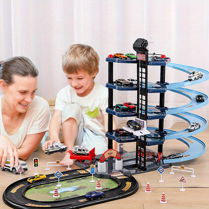 FirePark Meerdere Verdiepingen Brandweerkazerne Speelset met Vrachtwagens en Accessoires