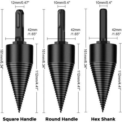 Houtboor houtkliever met universele schacht set