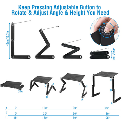 FlexStand 360 verstelbare laptopstandaard draagbaar ergonomisch bureau