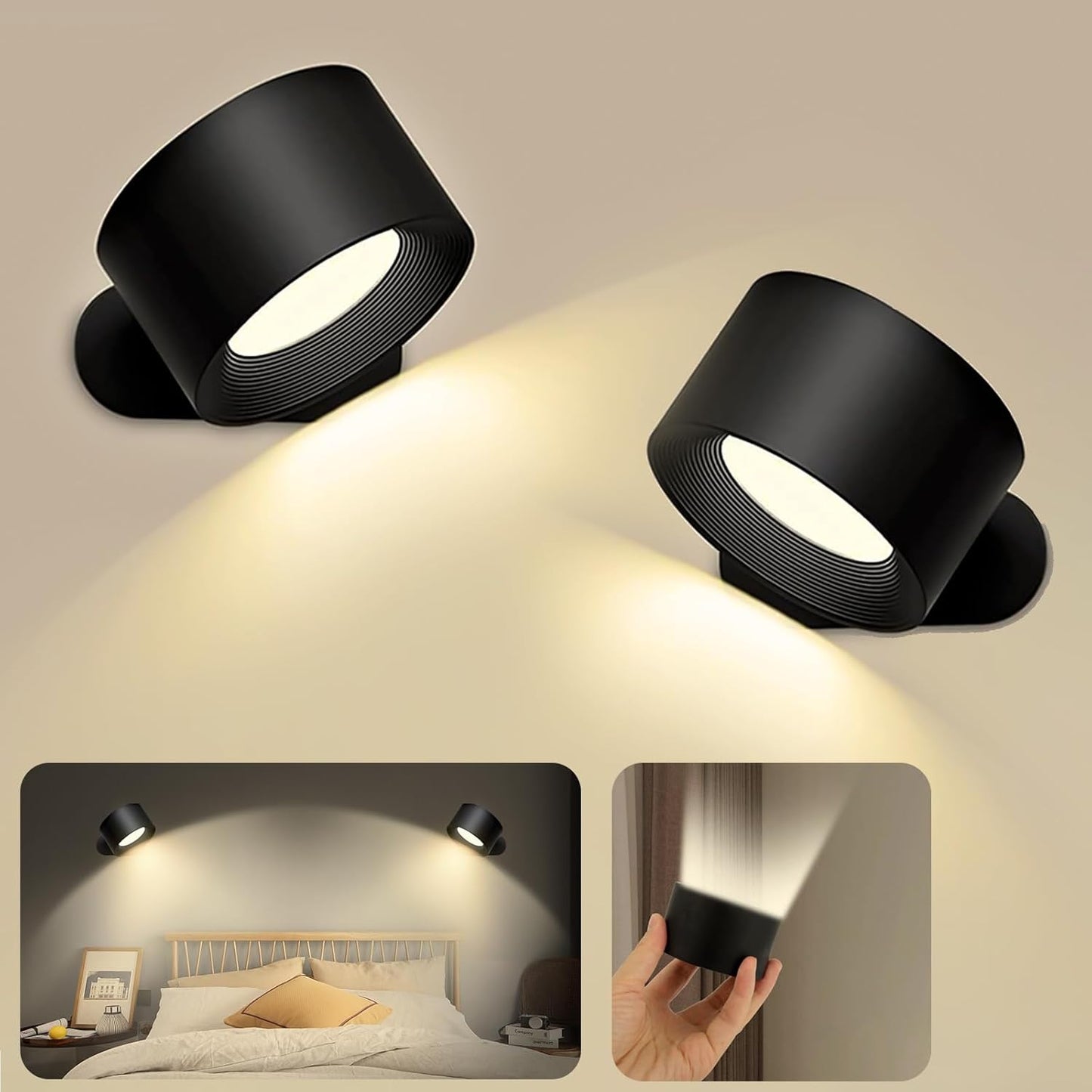 FlexiLamp draadloze oplaadbare 360 LED wandlamp