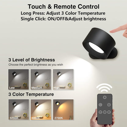 FlexiLamp draadloze oplaadbare 360 LED wandlamp
