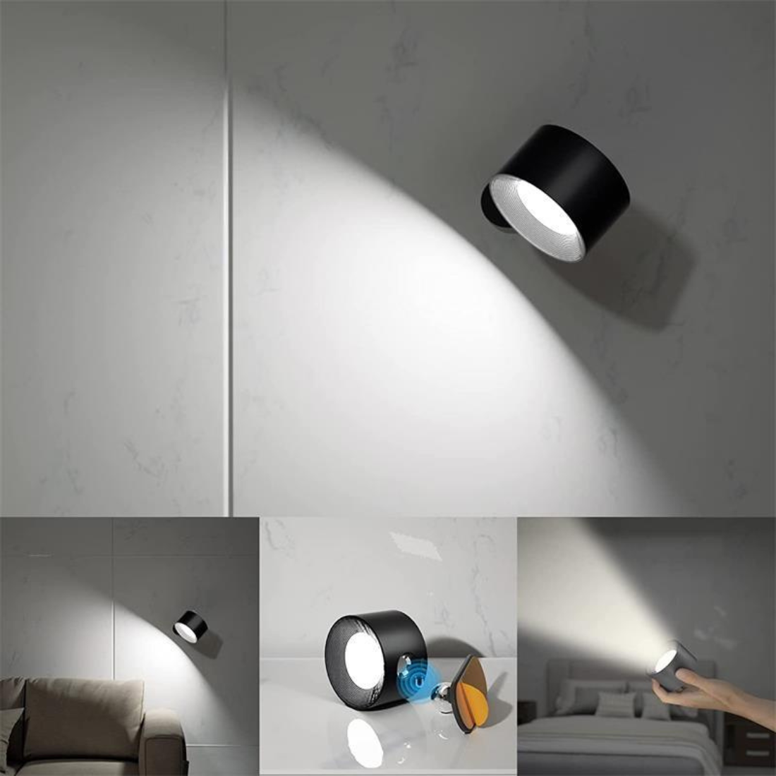 FlexiLamp draadloze oplaadbare 360 LED wandlamp