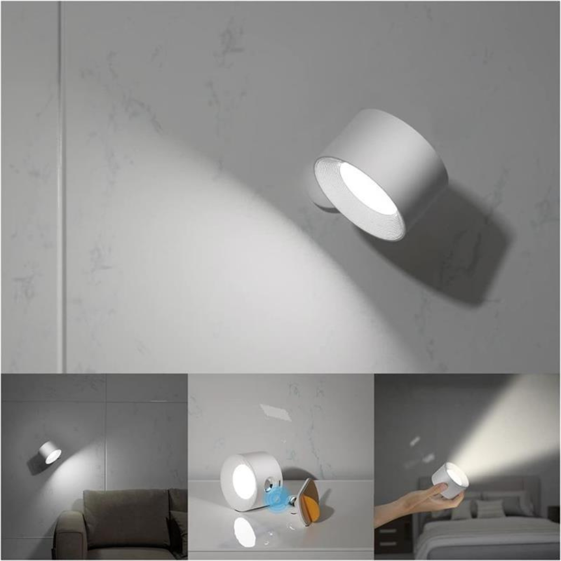 FlexiLamp draadloze oplaadbare 360 LED wandlamp