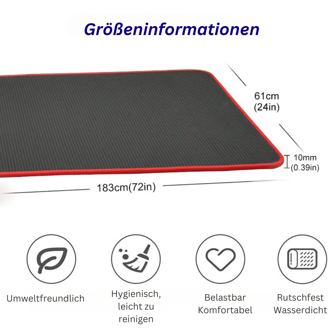 FlexiMat extra dikke antislip yogamat 10 mm fitnessmat