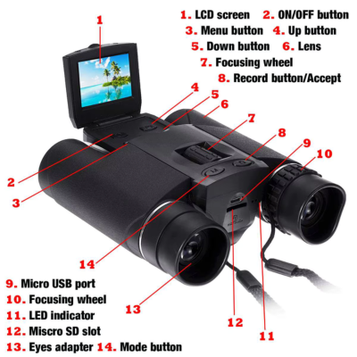 FocusSnap verrekijker met camera – 10x zoom voor buitenkijken en vastleggen