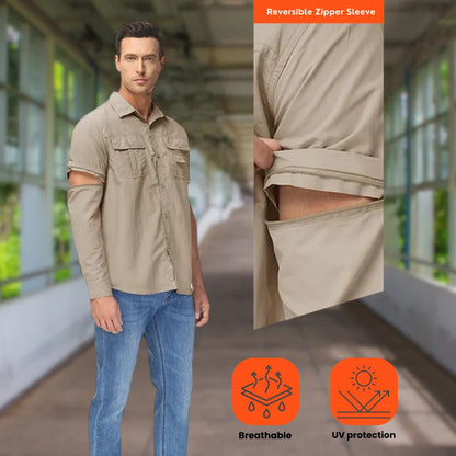 Omkeerbaar Mouw Outdoor Shirt – Duurzaam en UV-beschermd