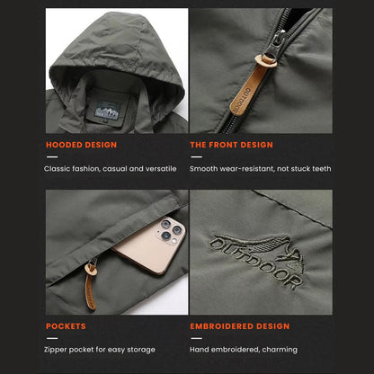 Lichtgewicht Outdoorjas met Capuchon – Winddicht en Waterdicht