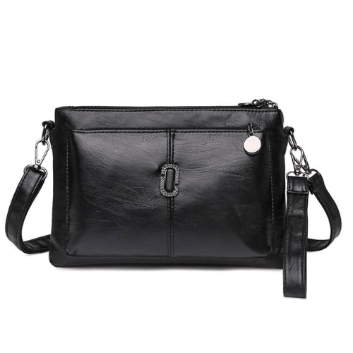 Fosh dames leren schoudertas – compacte elegante dagelijkse handtas
