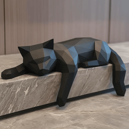 GeoCat abstracte kattenbeeld met modern elegant ontwerp voor stijlvolle woondecoratie