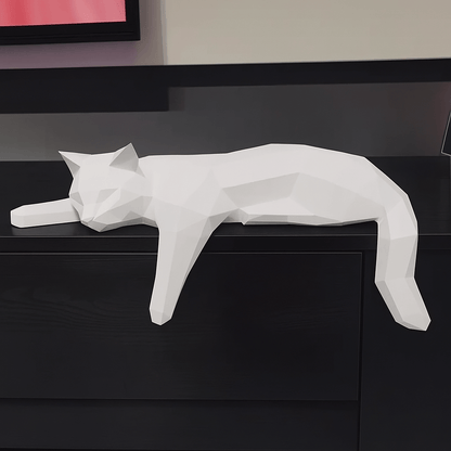 GeoCat abstracte kattenbeeld met modern elegant ontwerp voor stijlvolle woondecoratie