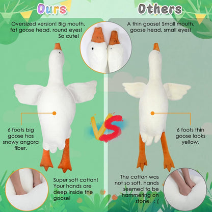 Giant Goose knuffel zacht knuffelkussen in meerdere maten