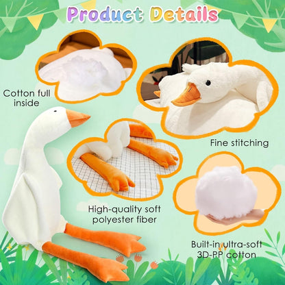 Giant Goose knuffel zacht knuffelkussen in meerdere maten