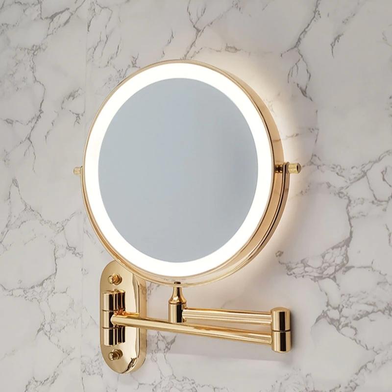 GlamGlow LED make-up spiegel – vergrotende kaptafelspiegel met dimbare touchverlichting en 360° rotatie
