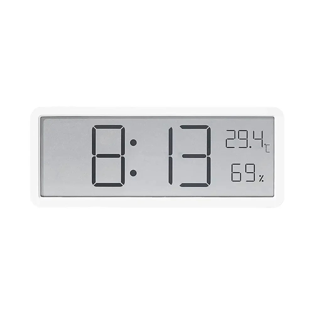 GlowTime digitale LED-wandklok met temperatuur- en vochtigheidsweergave
