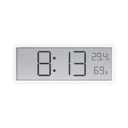 GlowTime digitale LED-wandklok met temperatuur- en vochtigheidsweergave