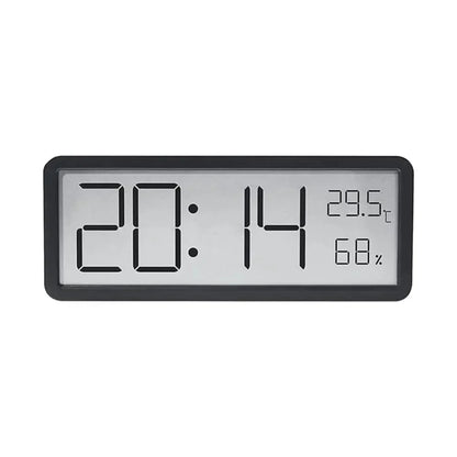 GlowTime digitale LED-wandklok met temperatuur- en vochtigheidsweergave