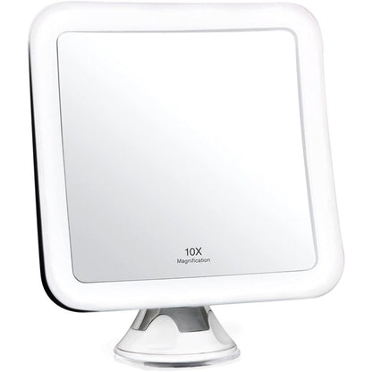 GlowView 10X LED Vergrotende Spiegel – Draagbare Make-up Spiegel met Zuignap