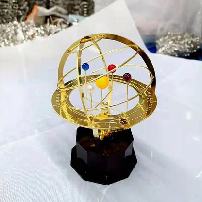 Grand Orrery Zonnestelselmodel Handgemaakt Messing Planeetdisplay