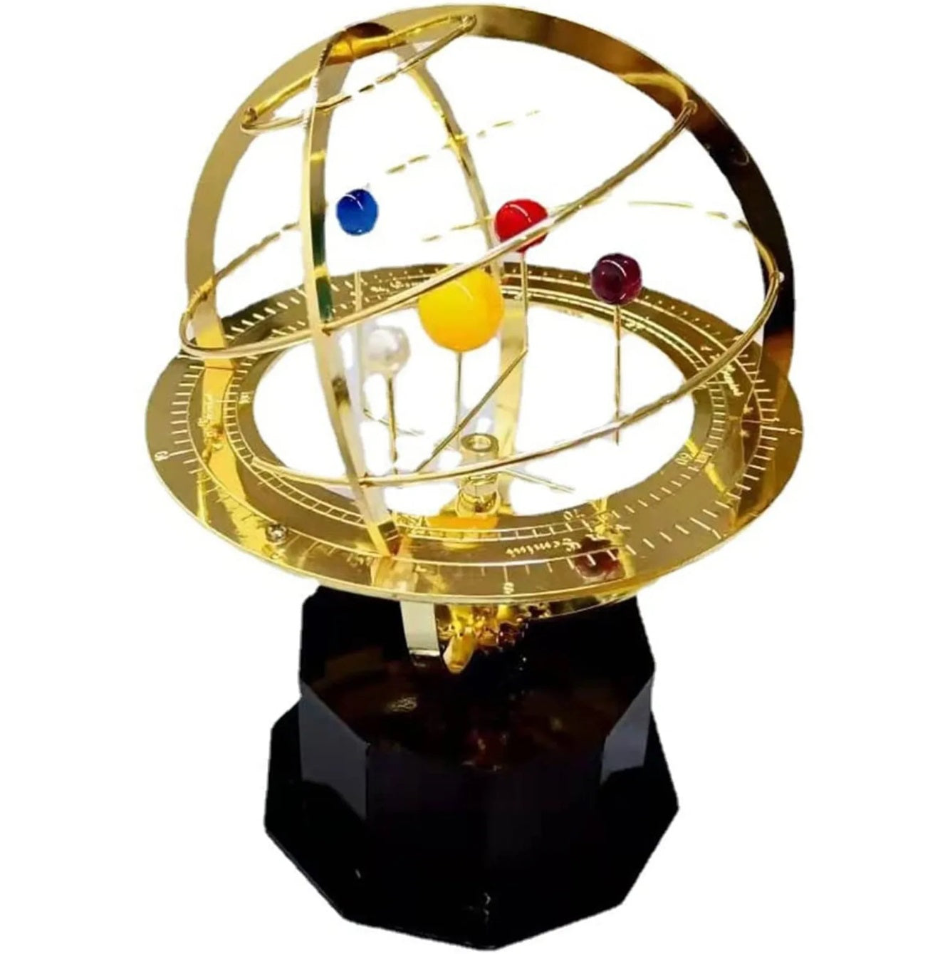 Grand Orrery Zonnestelselmodel Handgemaakt Messing Planeetdisplay