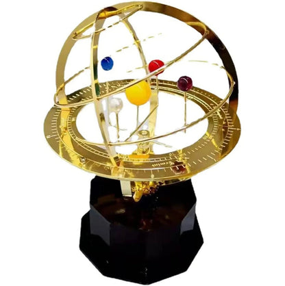 Grand Orrery Zonnestelselmodel Handgemaakt Messing Planeetdisplay