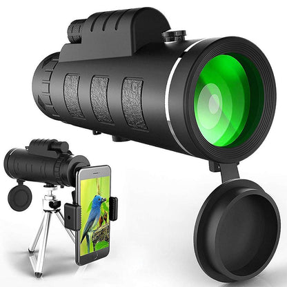 HD monoculair telescoop met smartphonehouder en statief voor buitenkijken