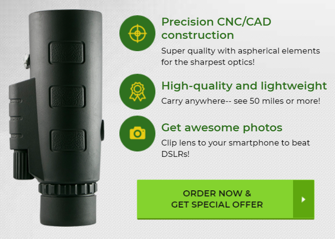 HD monoculair telescoop met smartphonehouder en statief voor buitenkijken