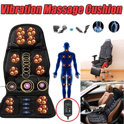 Verwarmd massage stoelmat met 8 standen voor volledige lichaamsontspanning