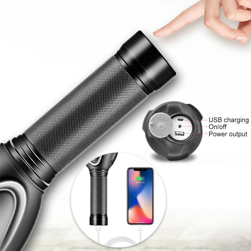 Hoogvermogen Oplaadbare LED Zaklamp met Waterdicht Ontwerp