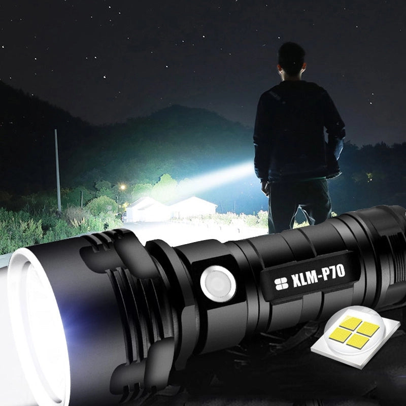 Hoogvermogen Oplaadbare LED Zaklamp met Waterdicht Ontwerp