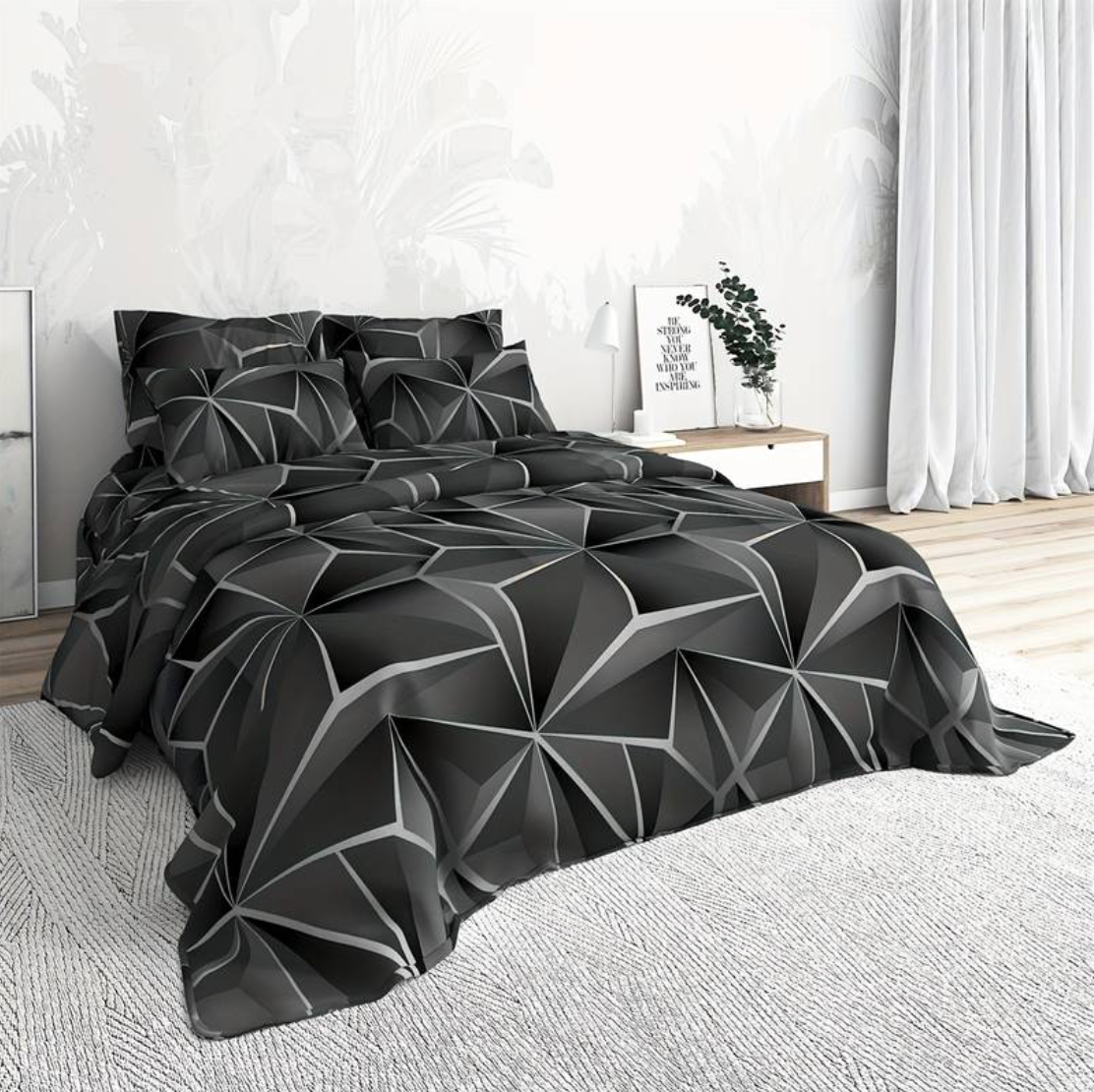 Hilton luxe microvezel dekbedovertrekset met zachte ademende all-season comfort