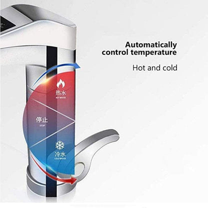 Directe elektrische warmwaterkraan met LED-temperatuurweergave