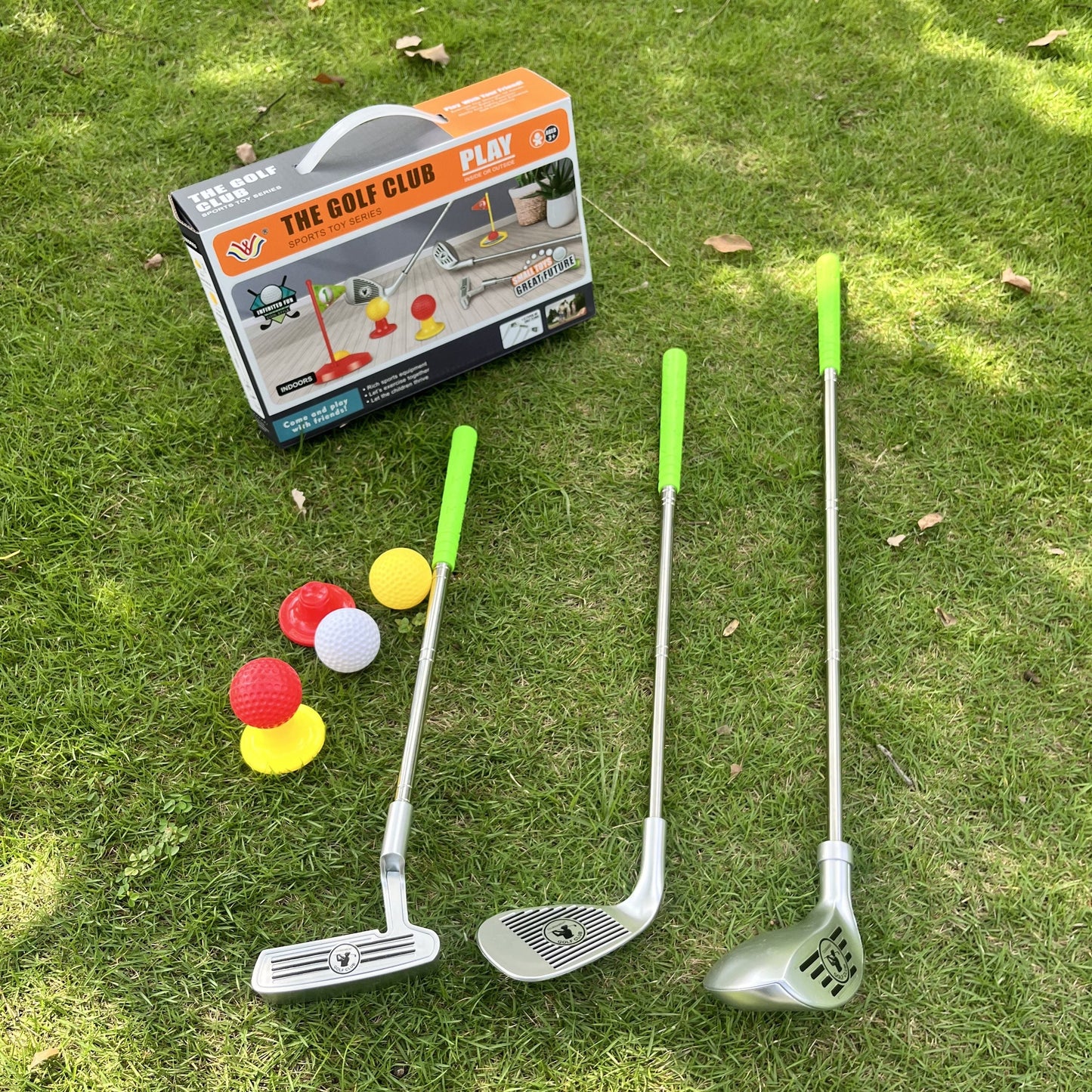 Kinderen verstelbare golfset binnen en buiten speelgoed voor 3 tot 8 jaar