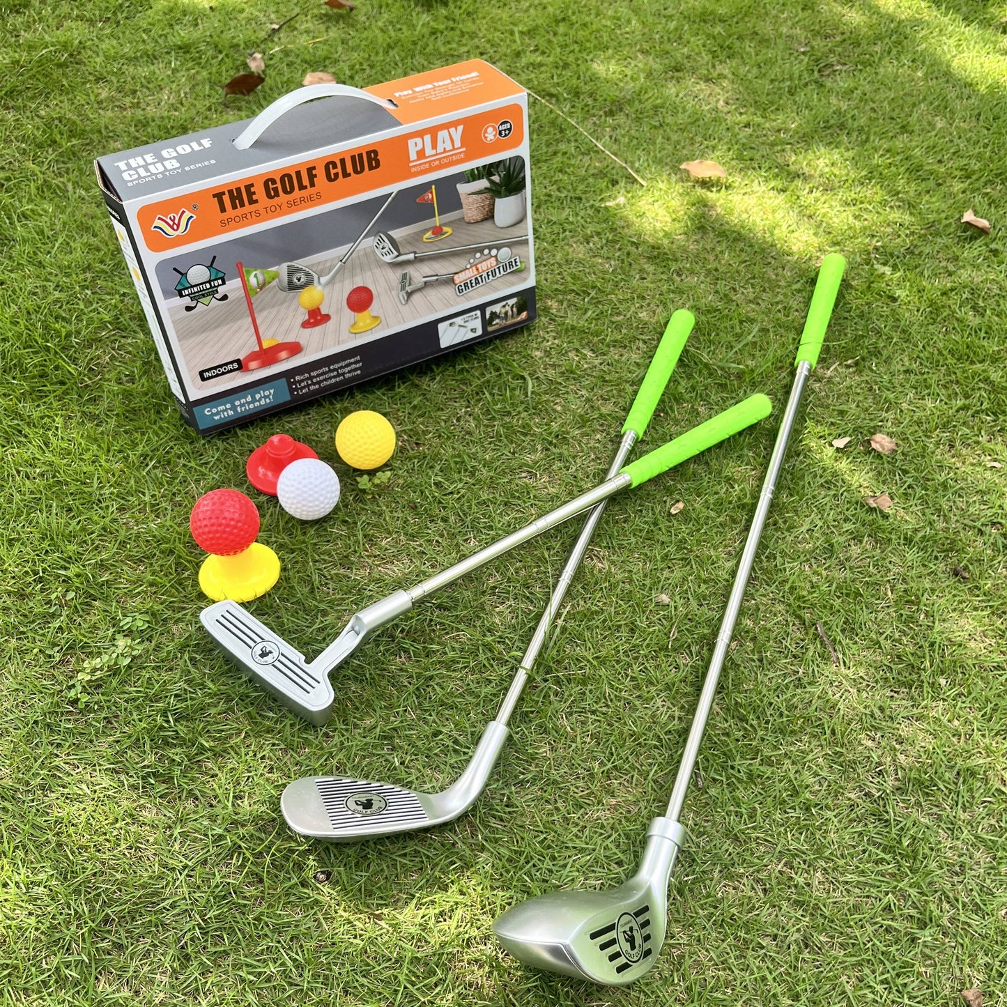 Kinderen verstelbare golfset binnen en buiten speelgoed voor 3 tot 8 jaar