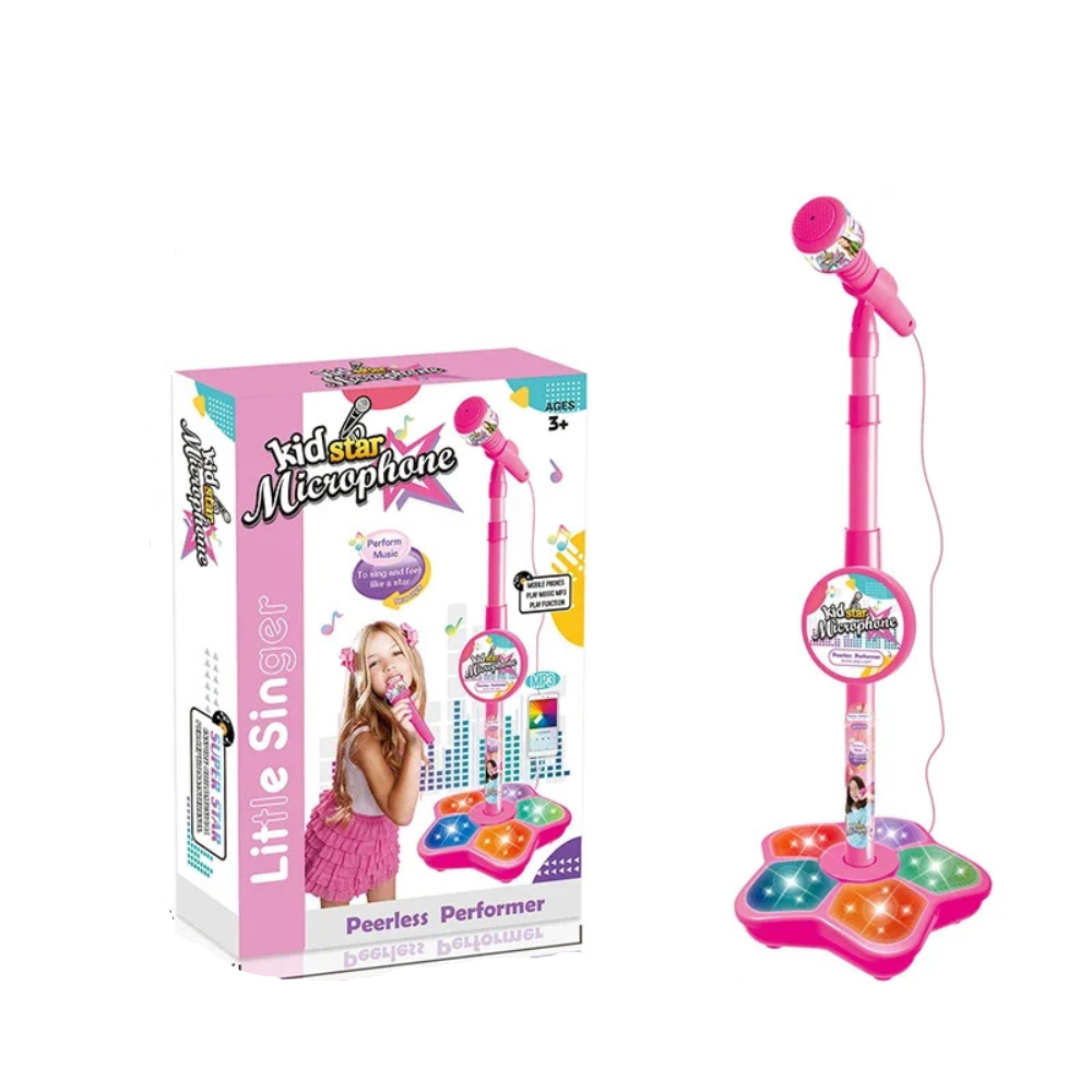 Kinder Karaoke Microfoon met Verstelbare Standaard Muziekspeelgoed