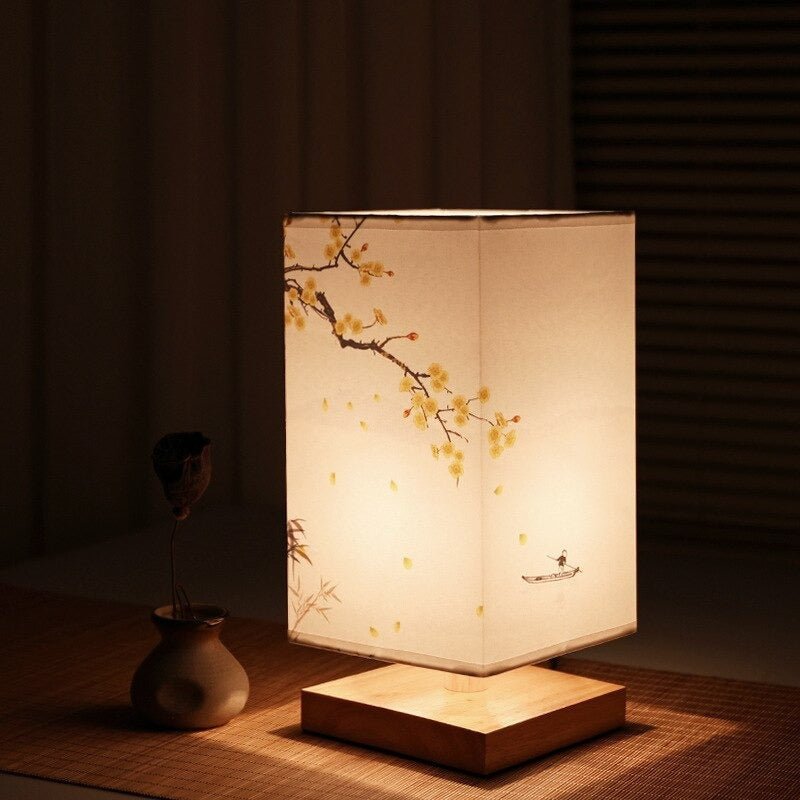 Kyomi Japandi houten tafellamp minimalistisch sfeerverlichting
