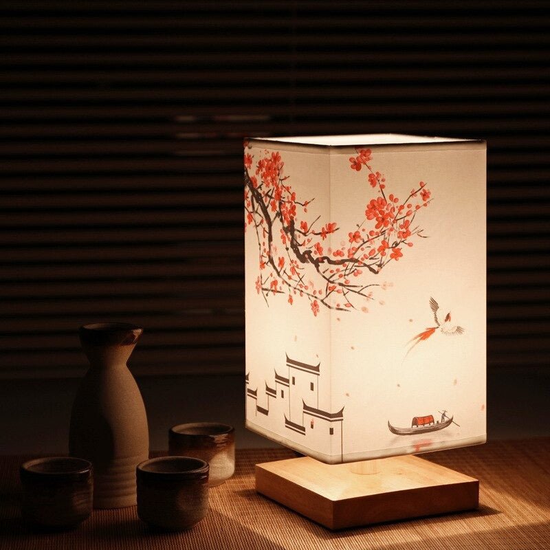 Kyomi Japandi houten tafellamp minimalistisch sfeerverlichting