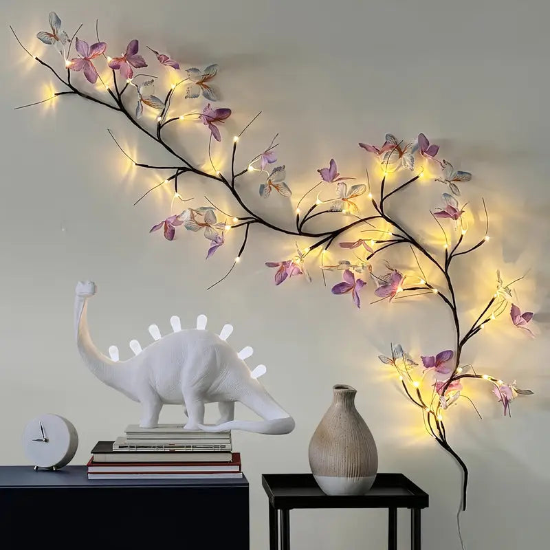 LED Wilgentak Sfeerverlichting Boom met Vlinderdecoratie