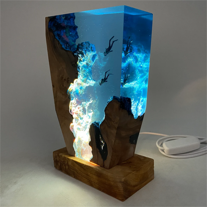 Lampada Subacqueo Handgemaakte Oceaanhars Lamp met Zacht Sfeervol Licht