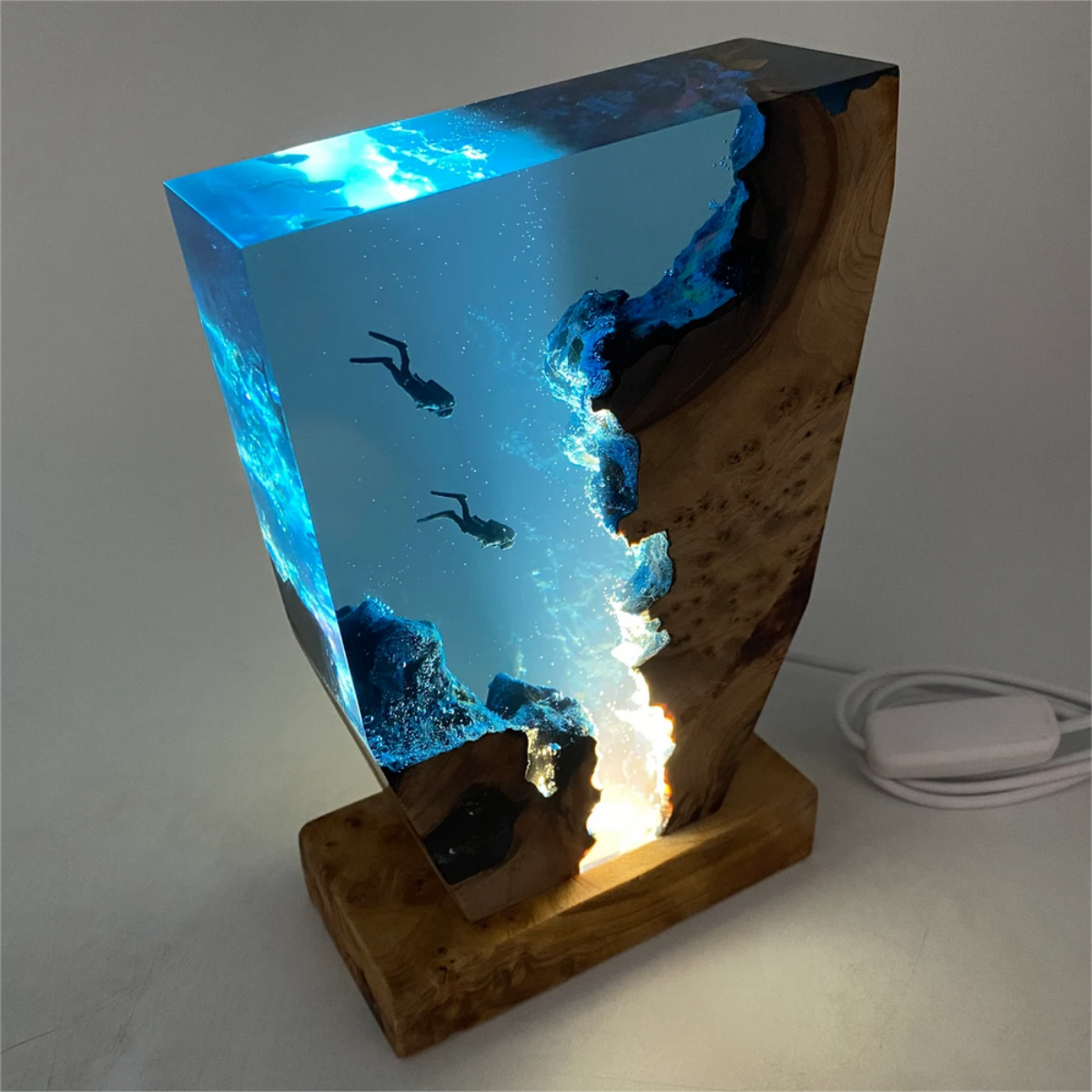 Lampada Subacqueo Handgemaakte Oceaanhars Lamp met Zacht Sfeervol Licht