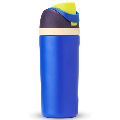 Lekvrije geïsoleerde roestvrijstalen waterfles met rietje